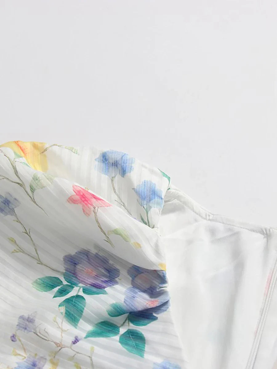 Ellen - Floral Print Midi Dress
