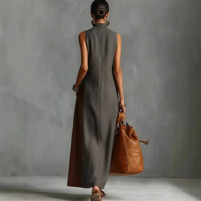 Alisa - Aesthetic High Neckline Dress