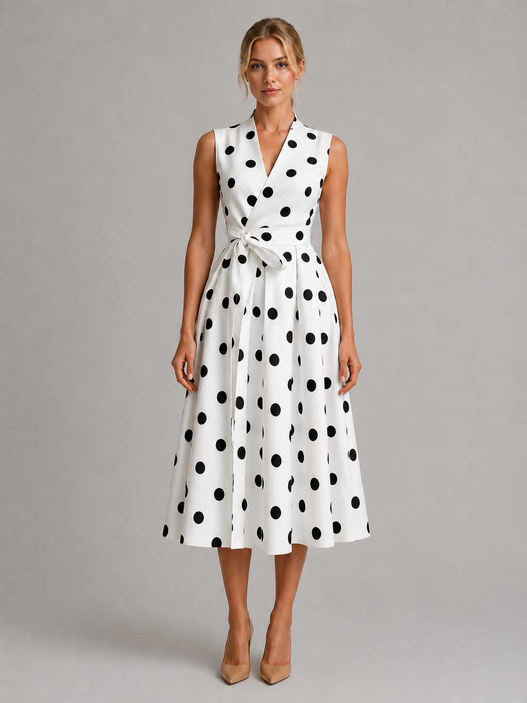 Alison - Polka Dot Midi Dress