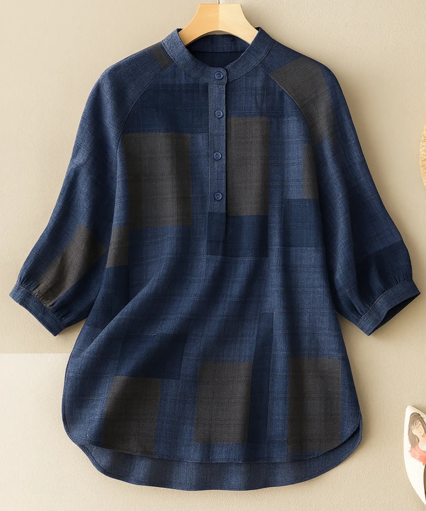 Pem Woman's Plaid Blouse