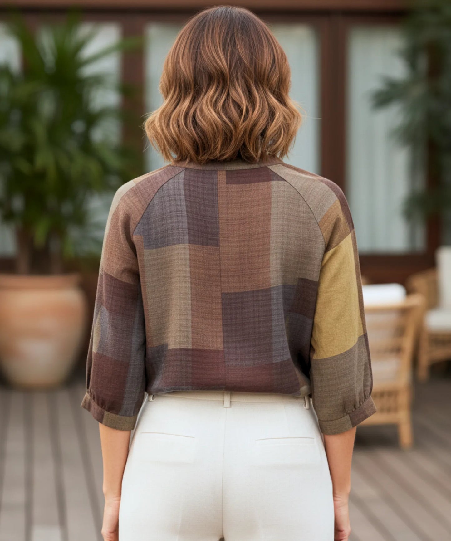 Pem Woman's Plaid Blouse