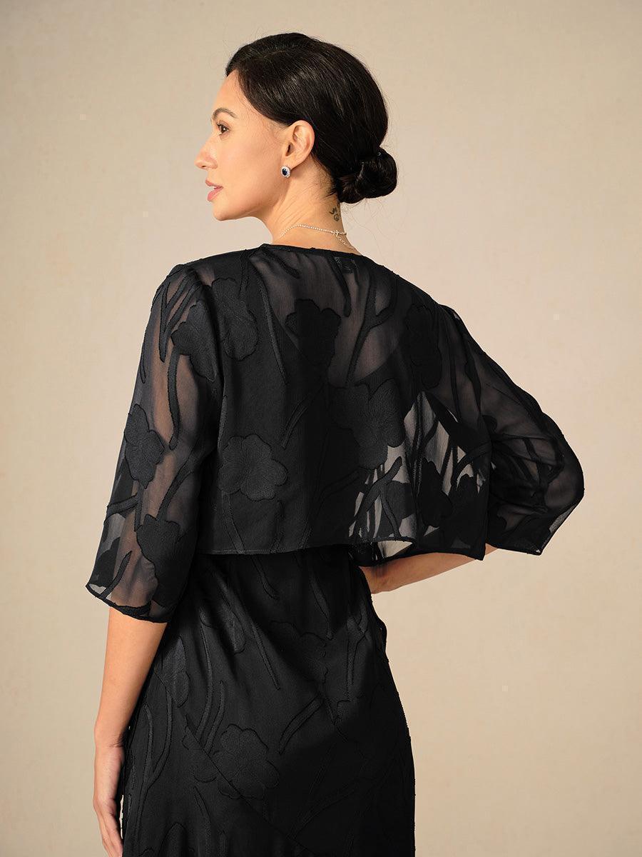 Zoe - Chiffon 3/4 Sleeve Shrug