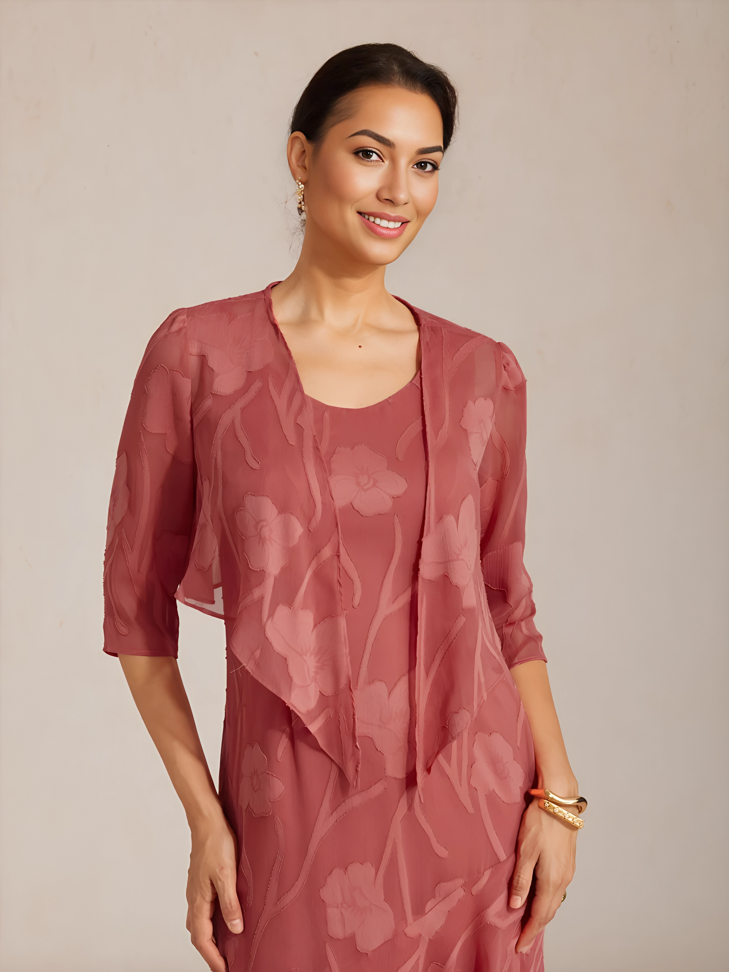 Zoe - Chiffon 3/4 Sleeve Shrug