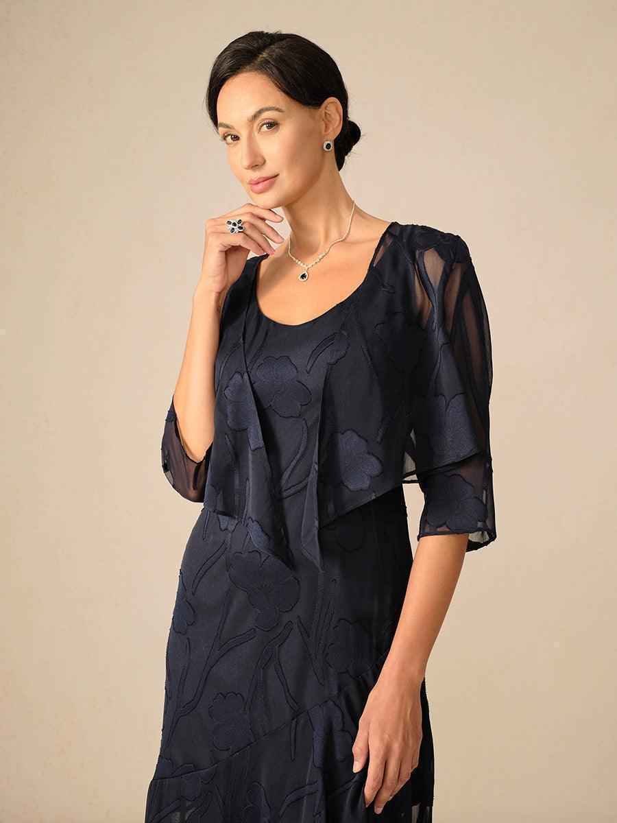 Zoe - Chiffon 3/4 Sleeve Shrug