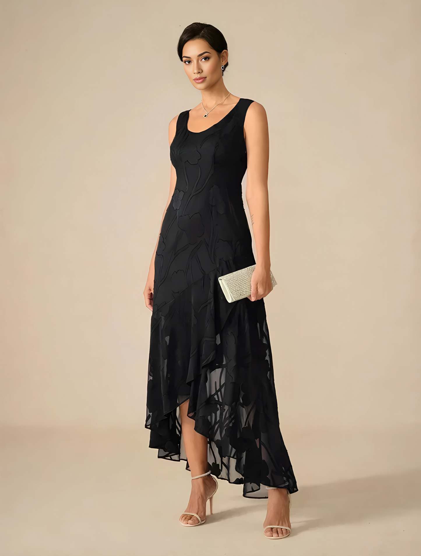 Zoe - Chiffon Asymmetrical Evening Gown