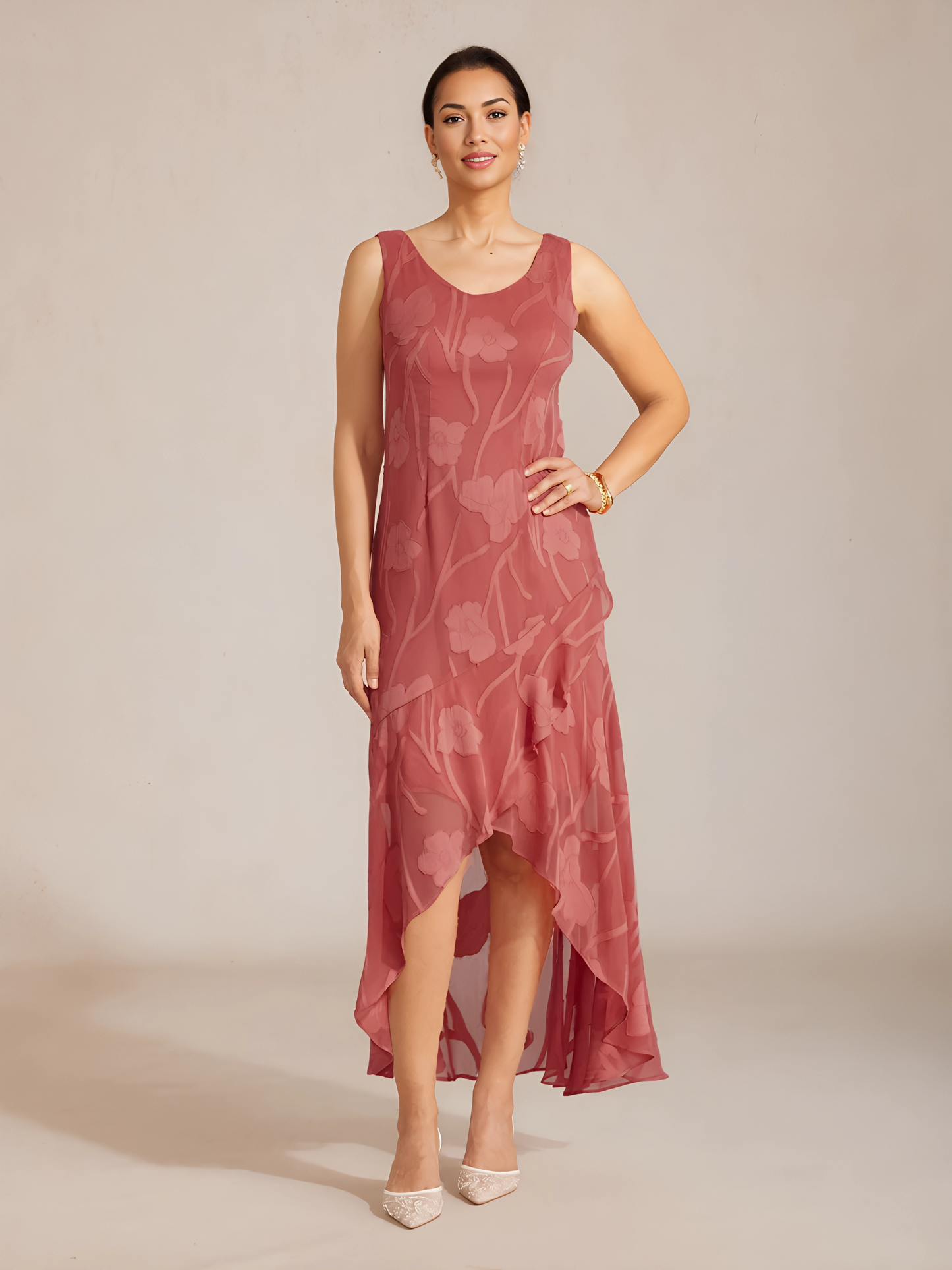 Zoe - Chiffon Asymmetrical Evening Gown