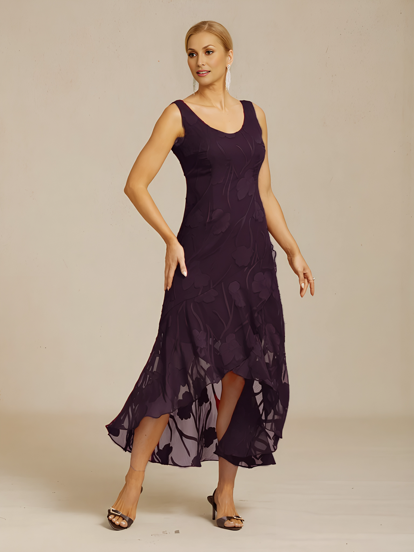 Zoe - Chiffon Asymmetrical Evening Gown