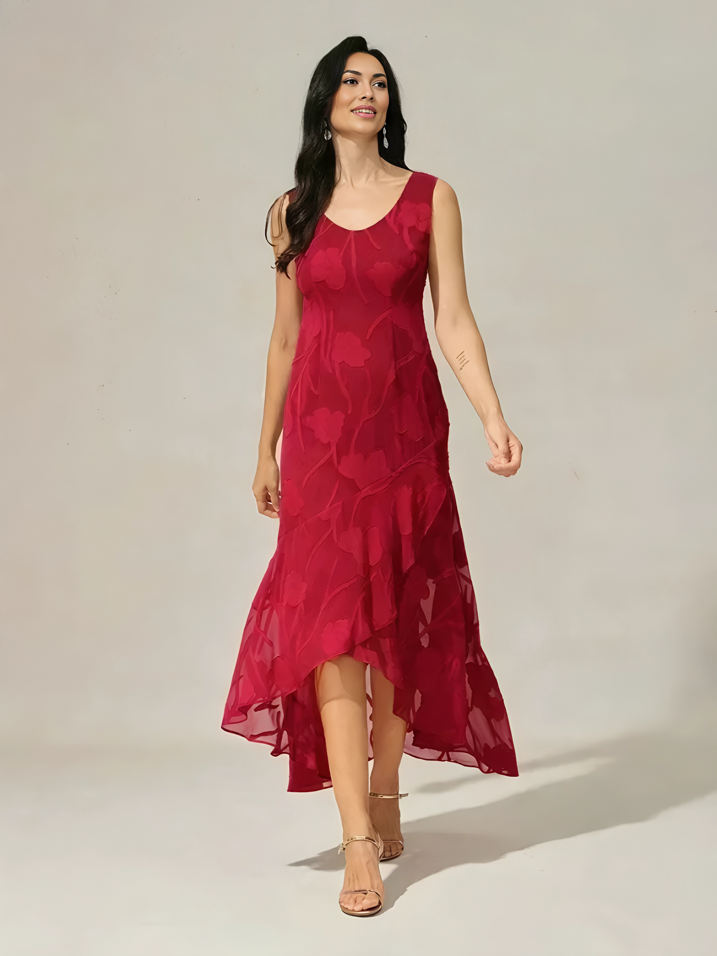 Zoe - Chiffon Asymmetrical Evening Gown
