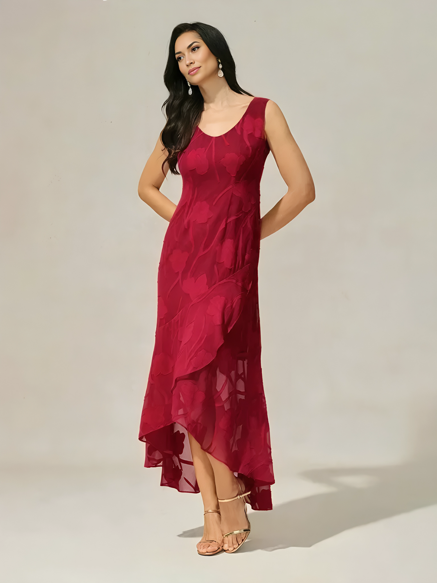 Zoe - Chiffon Asymmetrical Evening Gown