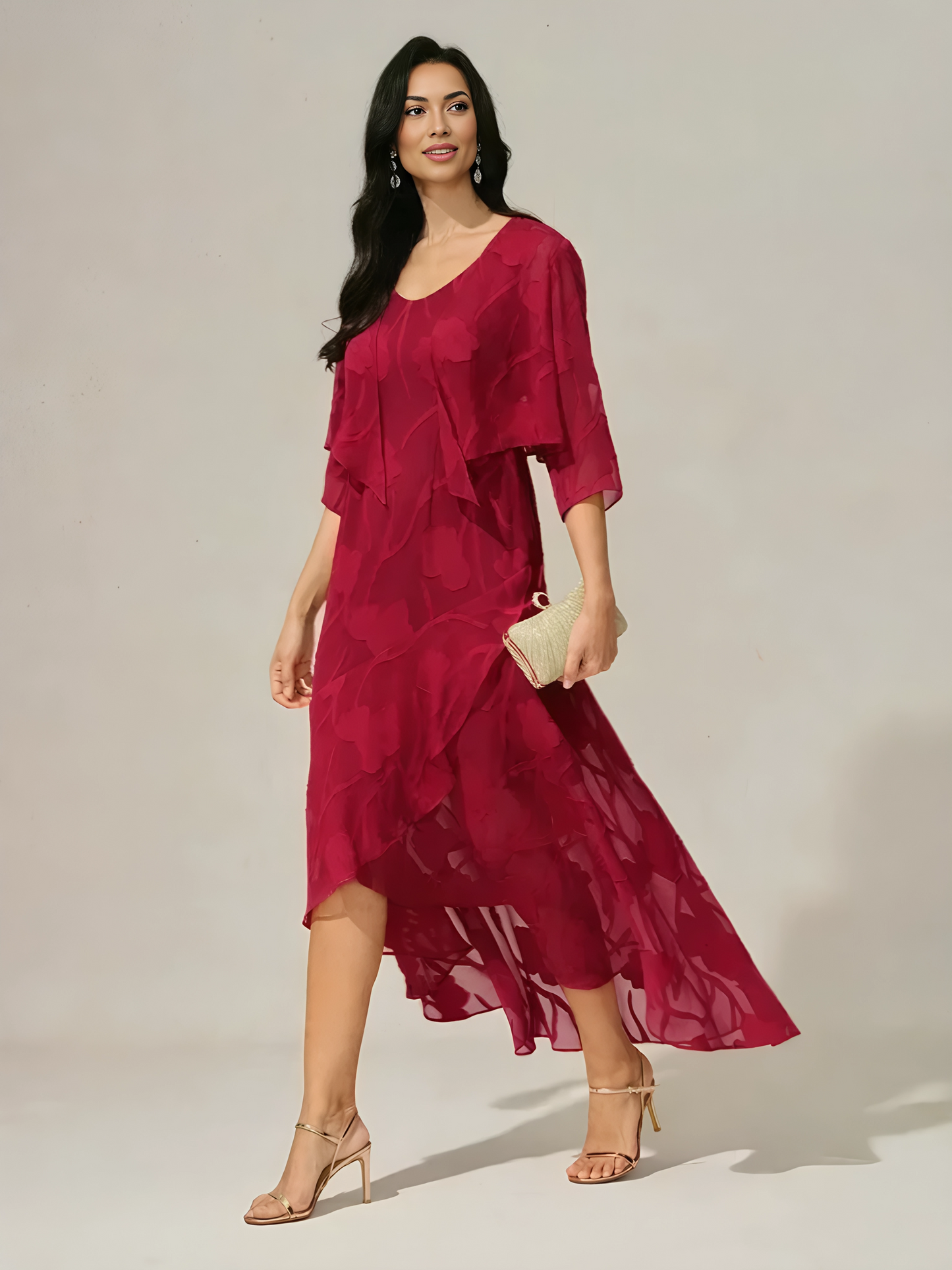 Zoe - Chiffon Asymmetrical Evening Gown