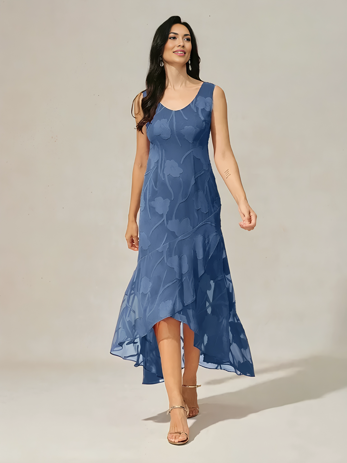 Zoe - Chiffon Asymmetrical Evening Gown