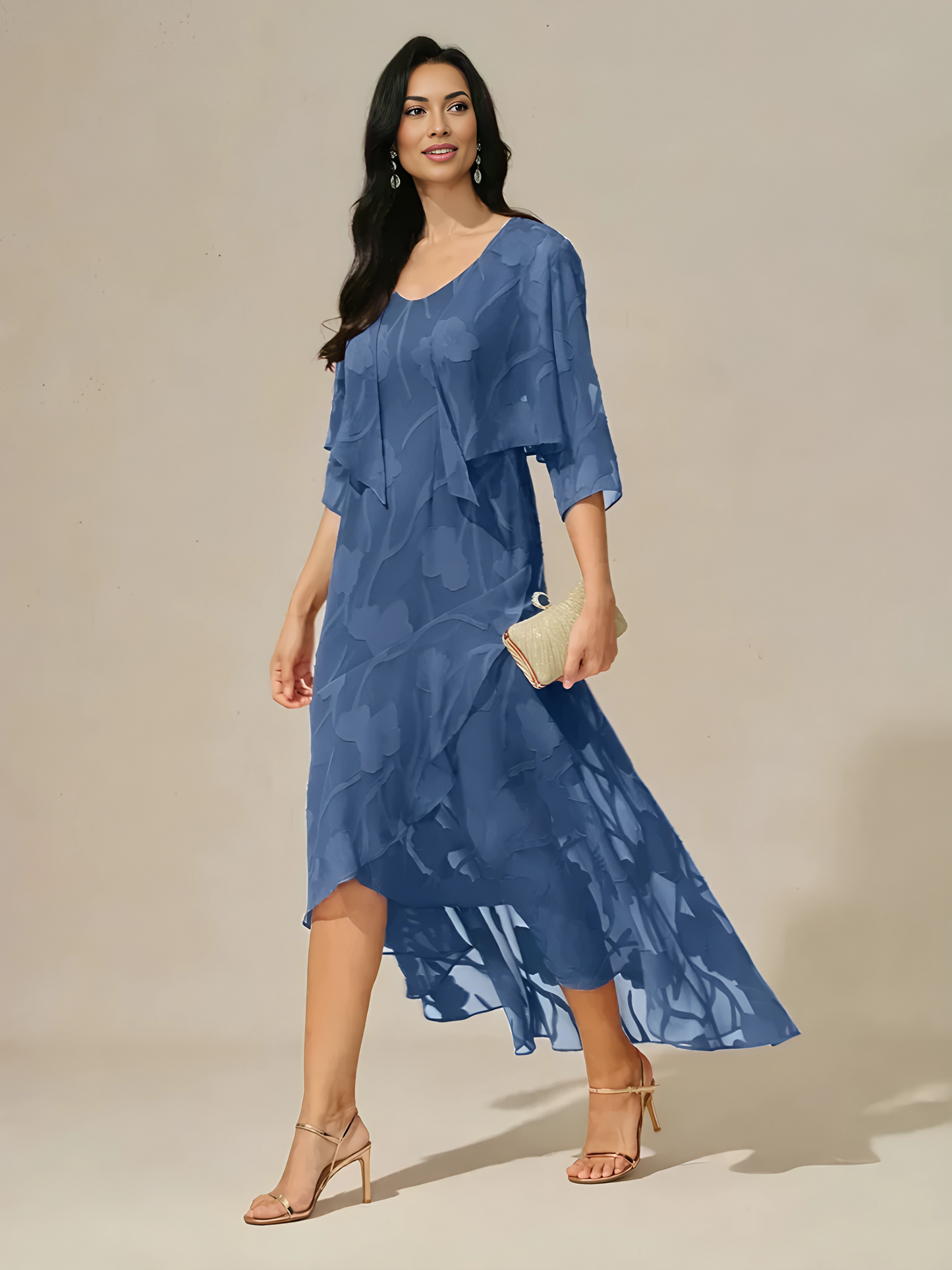 Zoe - Chiffon Asymmetrical Evening Gown