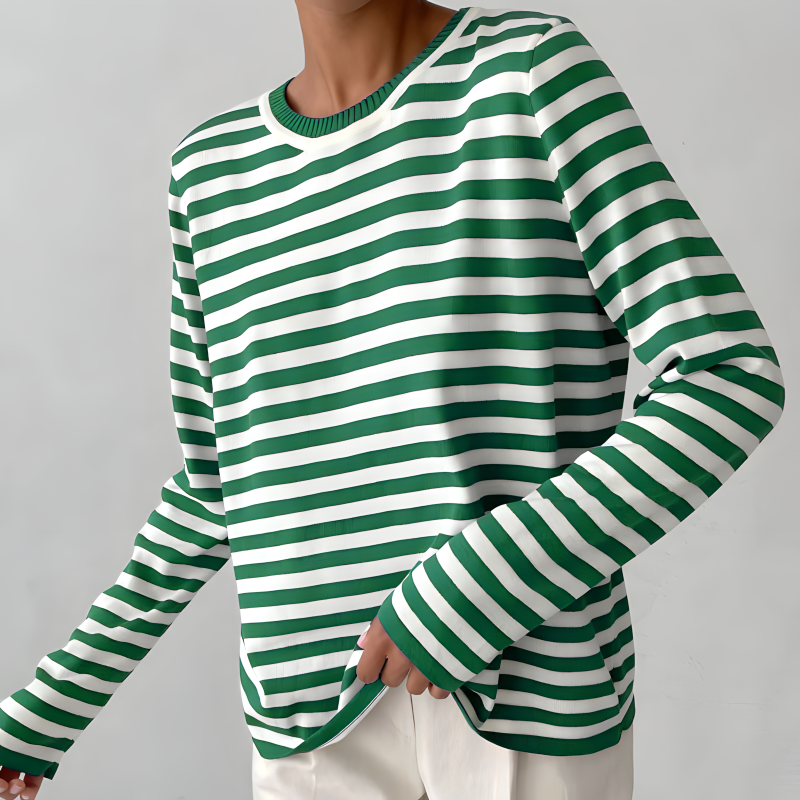 Tina - Striped Loose-Fit Long Sleeve Shirt
