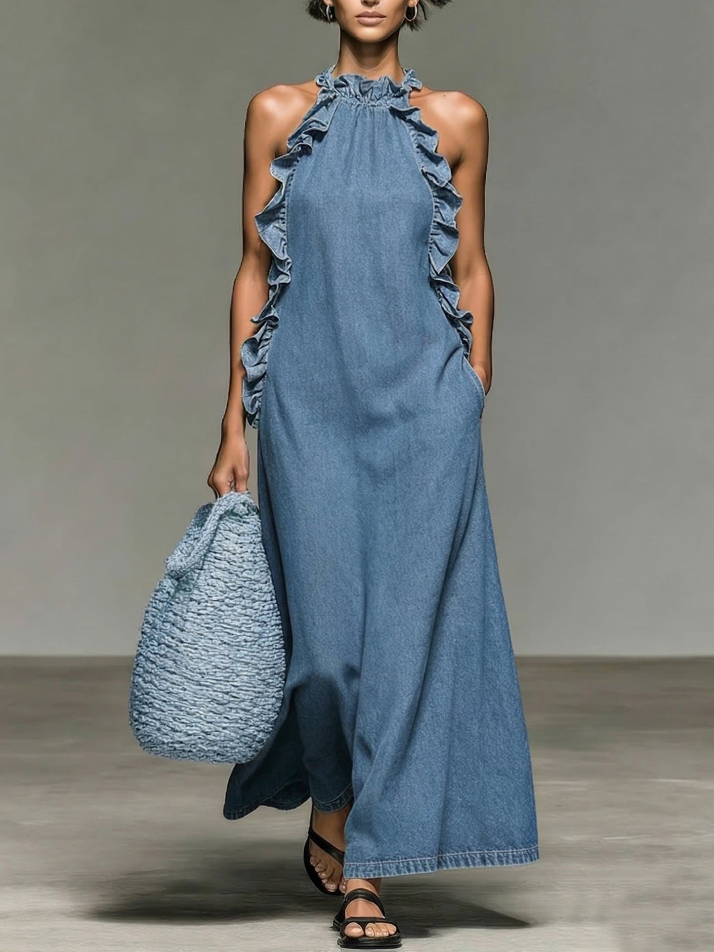 Amalia - Iconic Sleeveless Ruffle Dress