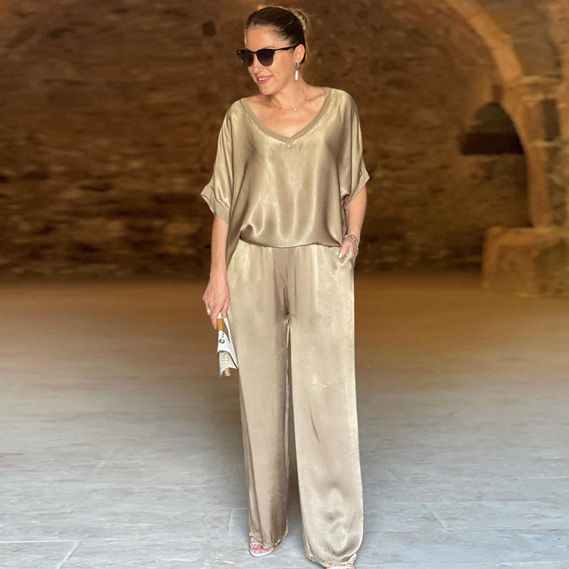 Sophia - Elegant Shiny Two-Piece Set