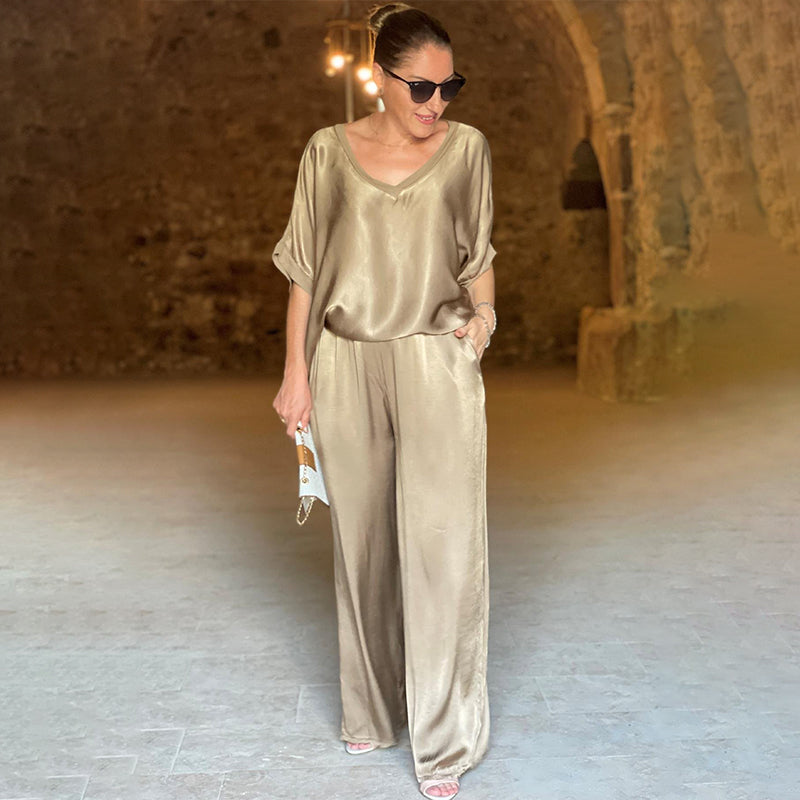 Sophia - Elegant Shiny Two-Piece Set