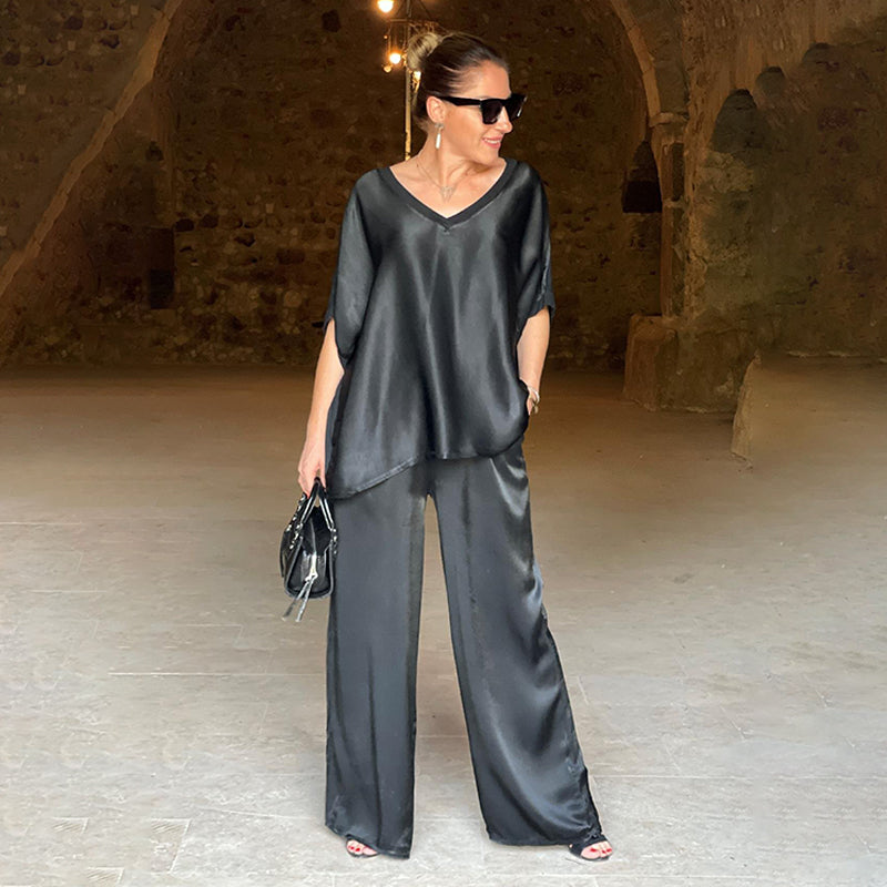 Sophia - Elegant Shiny Two-Piece Set