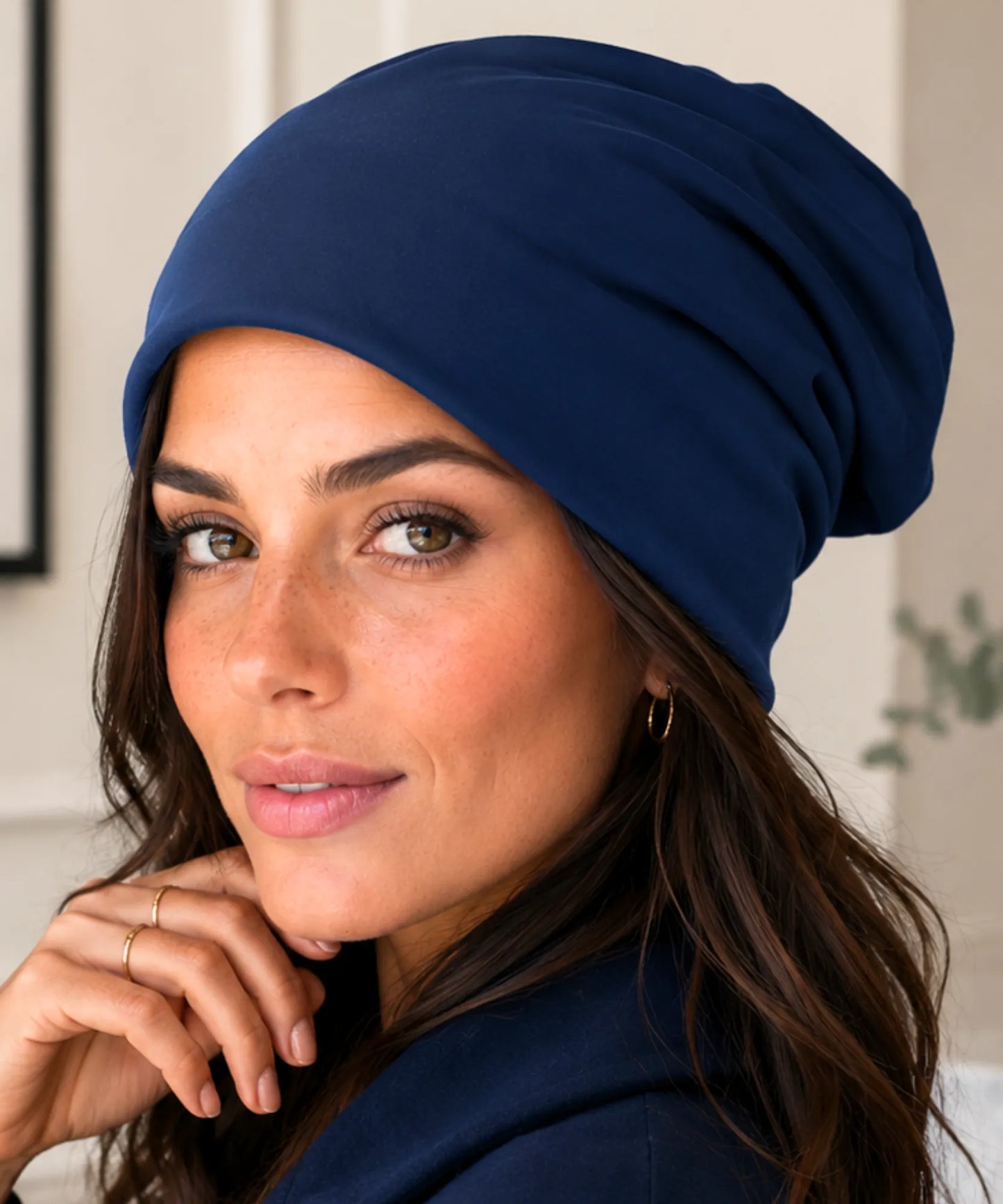 Luna - Elastic Oversized Women's Beanie