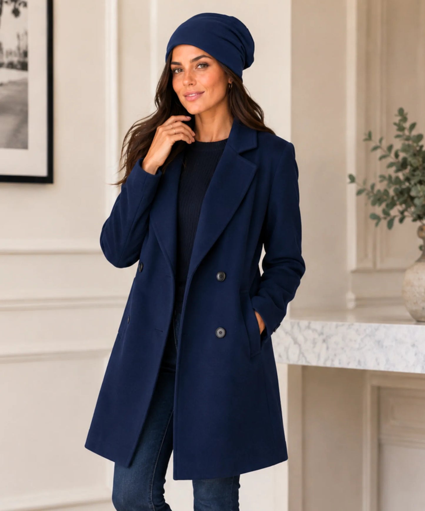 Luna - Elastic Oversized Women's Beanie