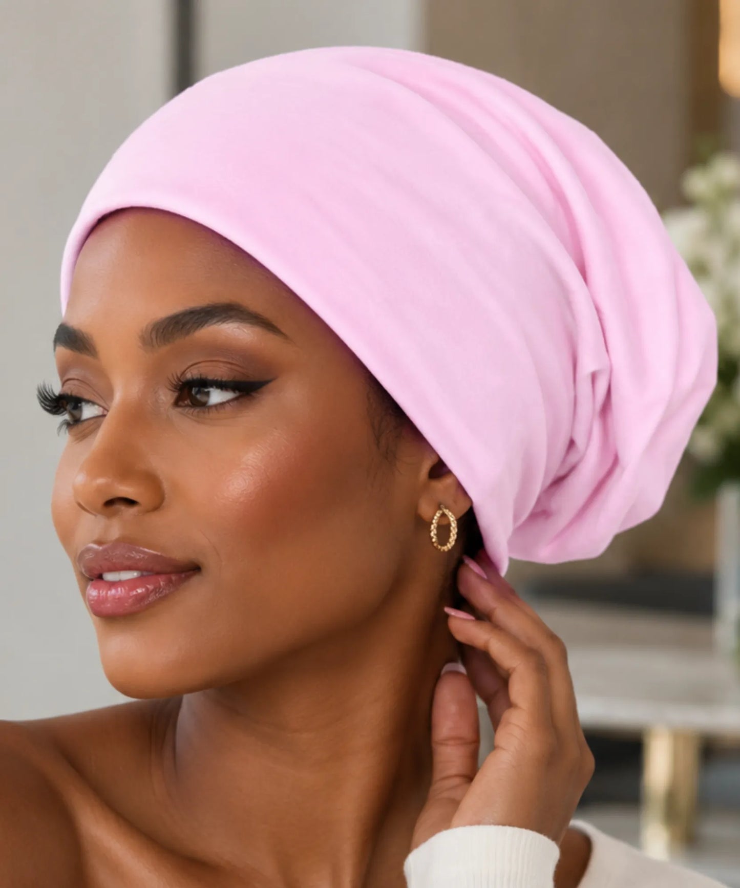 Luna - Elastic Oversized Women's Beanie