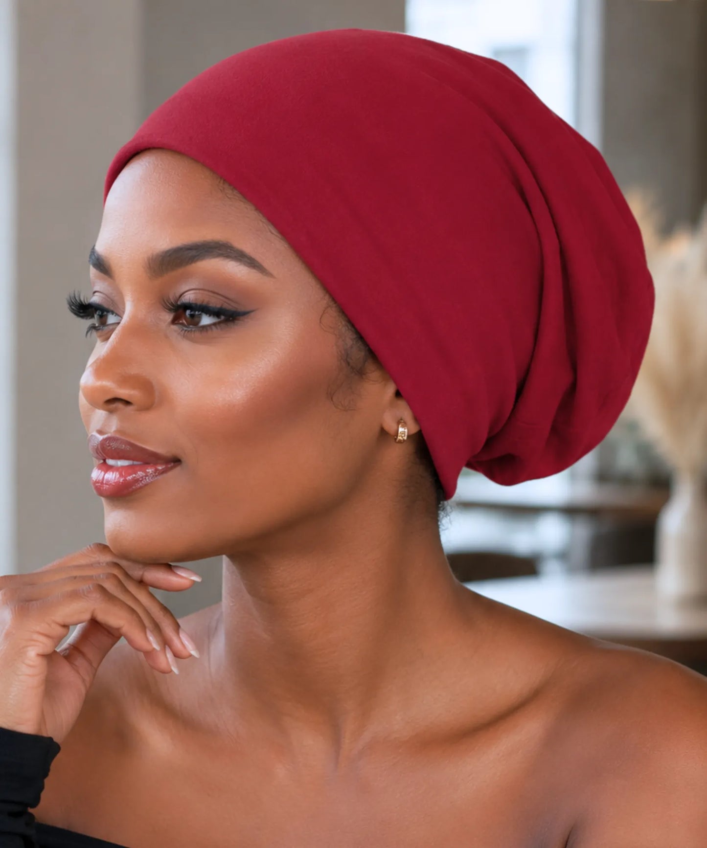 Luna - Elastic Oversized Women's Beanie